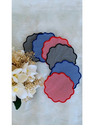 PremiumPort Karma Pötikare Kumaş Sunum Peçetesi 6'lı, Kokteyl ve Kahve Yanı Şıklığı