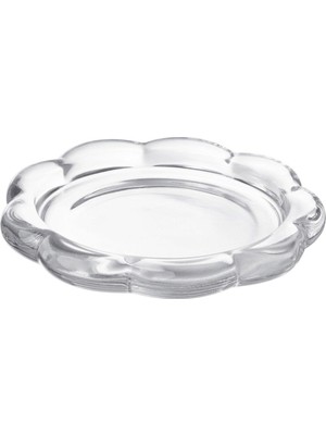 PremiumPort Şeffaf Cam Mum Tabağı, 11 Cm, Zarif ve Şık Tasarım