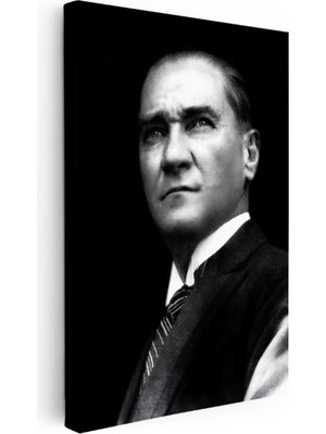 Tablofest Dikey Kanvas Tablo Atatürk Keskin Bakışlar Atatürk Tablosu Ev Ofis Duvar Dekoru