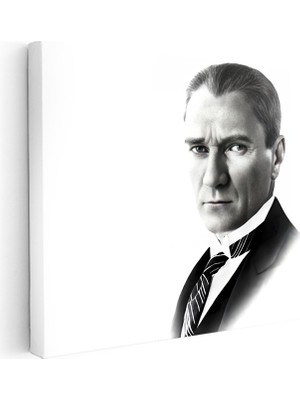 Tablofest Yatay Kanvas Tablo Atatürk Keskin Bakışlı Portre Atatürk Tablosu Ev Ofis Duvar Dekoru