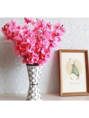 PremiumPort Koyu Pembe Yapay Japon Kiraz Çiçeği Bahar Dalı 90 cm