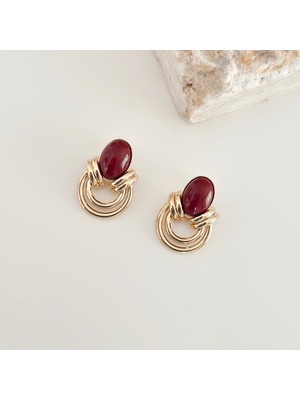 Vesce Atelier Vintage Stil Bordo Küpe