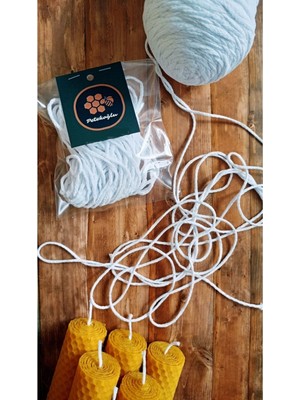 PremiumPort 5 Metre Pamuk Fitil, Mumlar Için, Çapı 1-3 cm Uyumlu