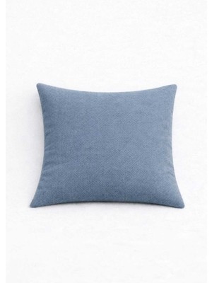 PremiumPort Kadife Dokulu Açık Indigo Kırlent Yastık Kılıfı (1 Adet)