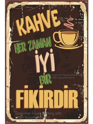 PremiumPort Retro Kahve Temalı Ahşap Duvar Dekoru, Mutfak ve Kafe Için Şık Tablo