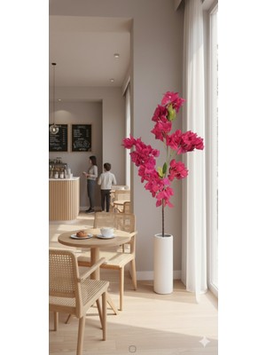 PremiumPort Uzun Dallı Pembe Sarkan Yapay Çiçek Begonvil 100CM