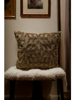 PremiumPort Etnik Desenli Bohem Dekoratif Yastık Kılıfı 43X43 cm Kahverengi