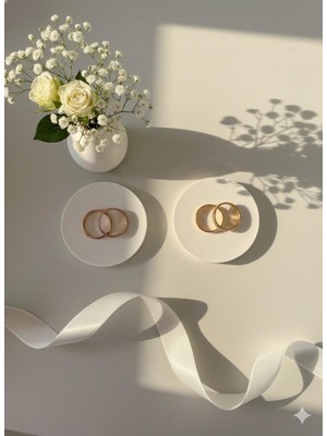 PremiumPort El Yapımı Dekoratif Söz Nişan Yüzük Yükseltici, Şık ve Zarif Tasarım