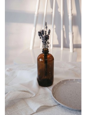 PremiumPort Şık Kahverengi Cam Vazo, Dekorasyon Için Zarif ve Modern Tasarım