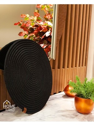 PremiumPort Jüt Desenli Hasır Amerikan Servis, Şık ve Doğal Masa Dekoru 33X33CM