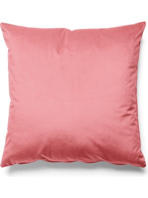 PremiumPort Şeker Pembe Süet Kırlent Kılıfı, Şık ve Rahat Dekorasyon Parçası