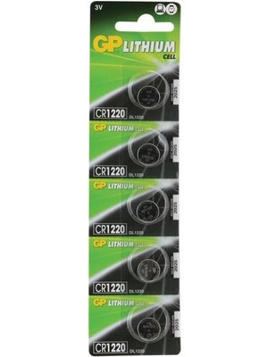 Gp CR1220 3V Lityum Pil 5'li Blister