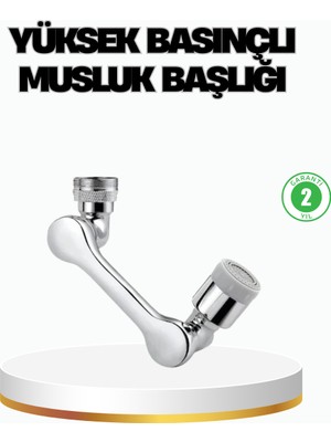 İlkyaz Fashion Üç Segmentli 1080 Derece Musluk Aparatı Esnek Döner Havalandırıcı Pratik Kullanım Ilkyzhb-Rs