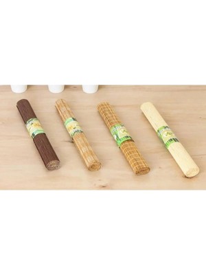 PremiumPort Şık Bambu Amerikan Servis Takımı 43,5X30,5 Cm, 2'li Set