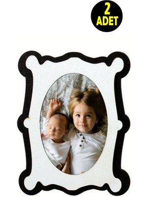 PremiumPort 2'li Ahşap Mini Masa Üstü Fotoğraf Çerçevesi Seti