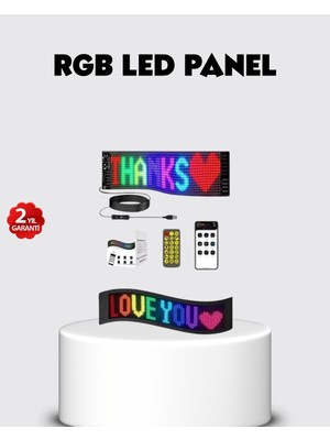 İlkyaz Fashion Rgb LED Panel – USB Güç Girişli Gıf ve Yazı Gösterimli Akıllı Ekran ILKYZHB-RS3455
