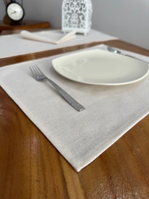 PremiumPort 6'lı Keten Amerikan Servisi 40X40 Cm, Şık ve Dayanıklı Masa Örtüsü