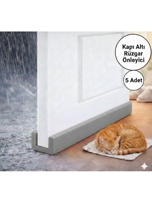 Baffhome 5 Adet Kapı Altı Rüzgar Önleyici Kapı Altı Yalıtım  Süngeri Isı Işık Toz Soğuk  Önleyici