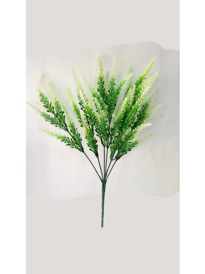 PremiumPort Beyaz Lavanta Demeti, Pudrasız, 35 Cm, 5 Dallı, Yapay Dekorasyon