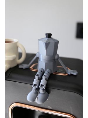 PremiumPort Sevimli Kahve Köşesi Biblo Çaydanlık Dekoratif Obje 1 Adet