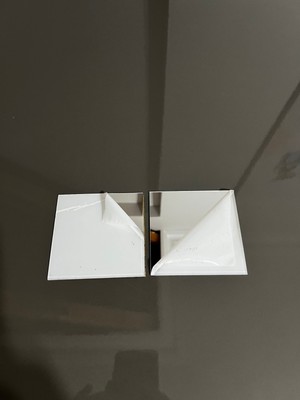 PremiumPort 5 Adet 10X10 Krom Dekoratif Ayna Pleksi Kendinden Yapışkanlı