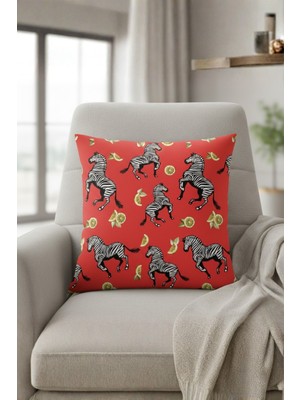 PremiumPort Rönesans Tarzında Desenli 43X43CM Dekoratif Kırlent Kılıfı