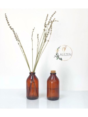 PremiumPort Mini Kahverengi Cam Vazo 250ML, 2'li Set, Şık ve Şeffaf Tasarım