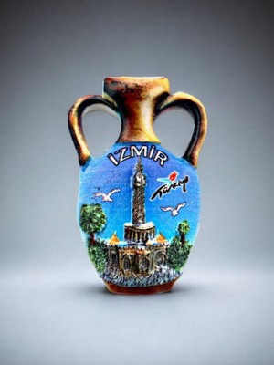 PremiumPort Izmir Temalı Kabartmalı Polyester Magnet 5X8CM, Şık ve Dekoratif Ürün