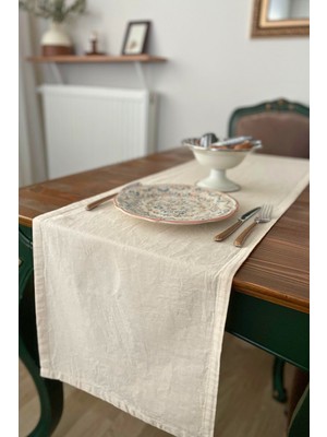 PremiumPort Doğal Keten Runner 40X150, Şık ve Rahat Kullanım Için Ideal Seçim