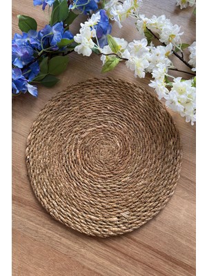 PremiumPort 2'li Hasır Supla Seti, Örgü Amerikan Servis, Tava ve Tabak Altlığı