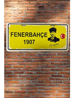 PremiumPort Retro Mdf Ahşap Fenerbahçe Plaka, Dekoratif Duvar ve Araç Tabelası