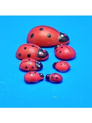 PremiumPort Renkli Uğur Böceği Temalı Küçük Boy Yapışkanlı Dekorasyon