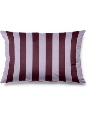 PremiumPort Dikdörtgen Çizgili Kırlent Kılıfı, Çift Tarafı Baskılı, 50X30 cm