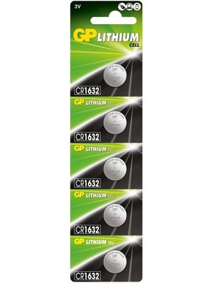 Gp CR1632 3V Lityum Pil 5’li Blister