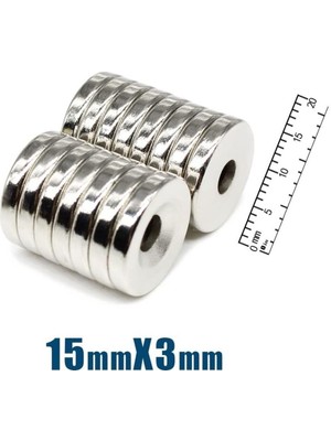 PremiumPort 2 Adet Neodyum Mıknatıs, 15X3 Mm, Güçlü ve Dayanıklı Magnetürun