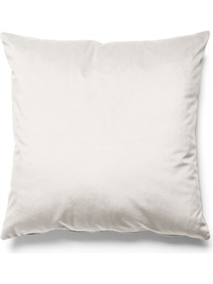 PremiumPort Ekru Tek Renk Kırlent Kılıfı, Döşemelik Süet Kumaş