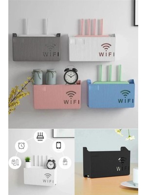 PremiumPort Beyaz Pleksi Wifi Kutusu, Duvar Asma, Sigorta ve Modem Saklama, 25X15X6 cm