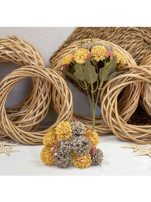 PremiumPort Renkli 5 Dallı Mini Kasımpatı Demeti, Şık ve Canlı Dekorasyon Parçası