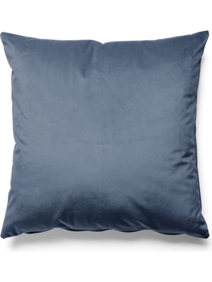 PremiumPort Koyu Mavi Tek Renk Kırlent Kılıfı, Süet Kumaş, Şık ve Modern Dekorasyon