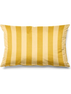 PremiumPort Dikdörtgen Çizgili Çift Taraflı Kırlent Kılıfı 50X30 cm