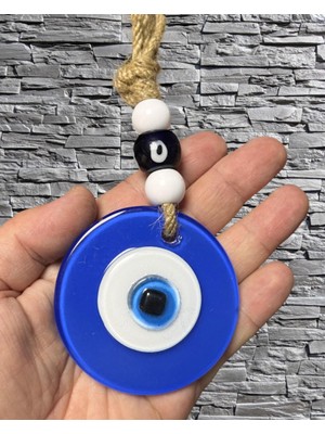 PremiumPort El Yapımı 17X7 cm Nazar Boncuklu Duvar Süsü, Şık ve Doğal Dekorasyon