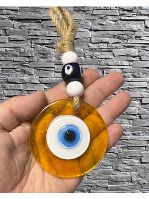 PremiumPort El Yapımı 17X7 cm Nazar Boncuğu Duvar Süsü, Şık ve Enerjik Dekor