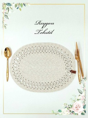 PremiumPort Dalgalı Jüt Dokuma Salyangoz Supla, Şık ve Doğal Masa Dekoru