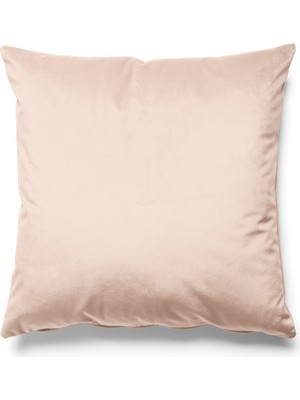 PremiumPort Pudra Renkli Tek Renk Kırlent Kılıfı, Döşemelik Süet Kumaş