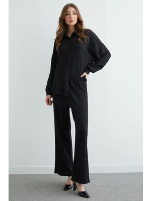 FullaModa Fullamodest Dokulu Düğmeli 2 L I Takım