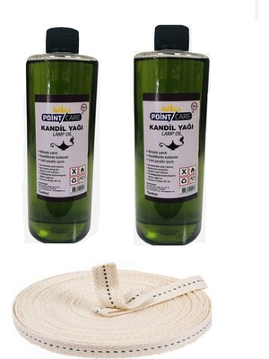 PremiumPort Yeşil Kandil Yağı, Dumansız Gaz Lambası, Bambu Yakıtı, 400 Ml, 1 Metre Fitil