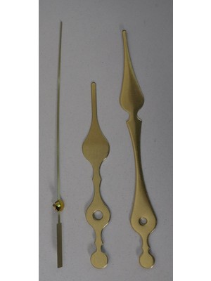 PremiumPort Şık Altın Renk Akrep Yelkovan Saniye Seti, Modern ve Zarif Tasarım