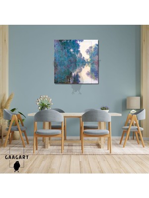 PremiumPort Kare Kanvas Tablo, Monet Siene'de Sabah, Şık Dekorasyon Parçası