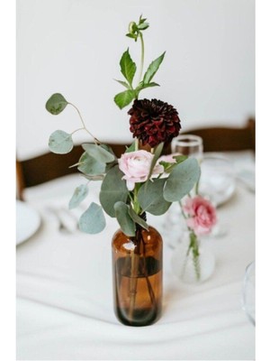 PremiumPort Şeffaf Cam Vazo 500 Ml, Zarif ve Modern Dekoratif Aksesuar