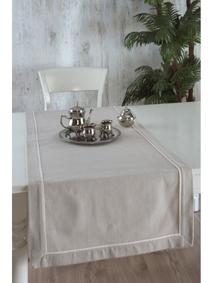 PremiumPort Şık ve Rahat Buldan Kumaşı Biyeli Runner 50X130 Cm, Ev Dekorunuza Şıklık Katın